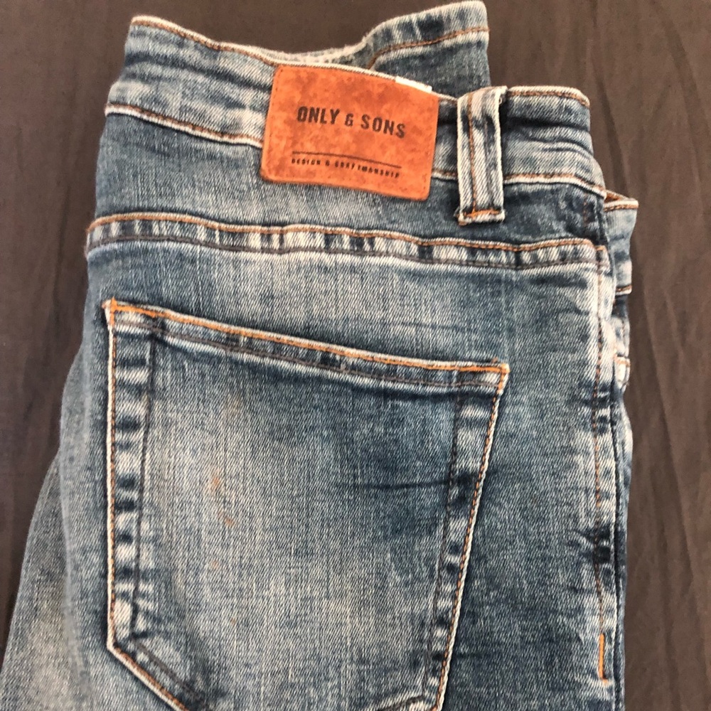 Men’s Only&Sons Distressed Skinny jeans blue 32
